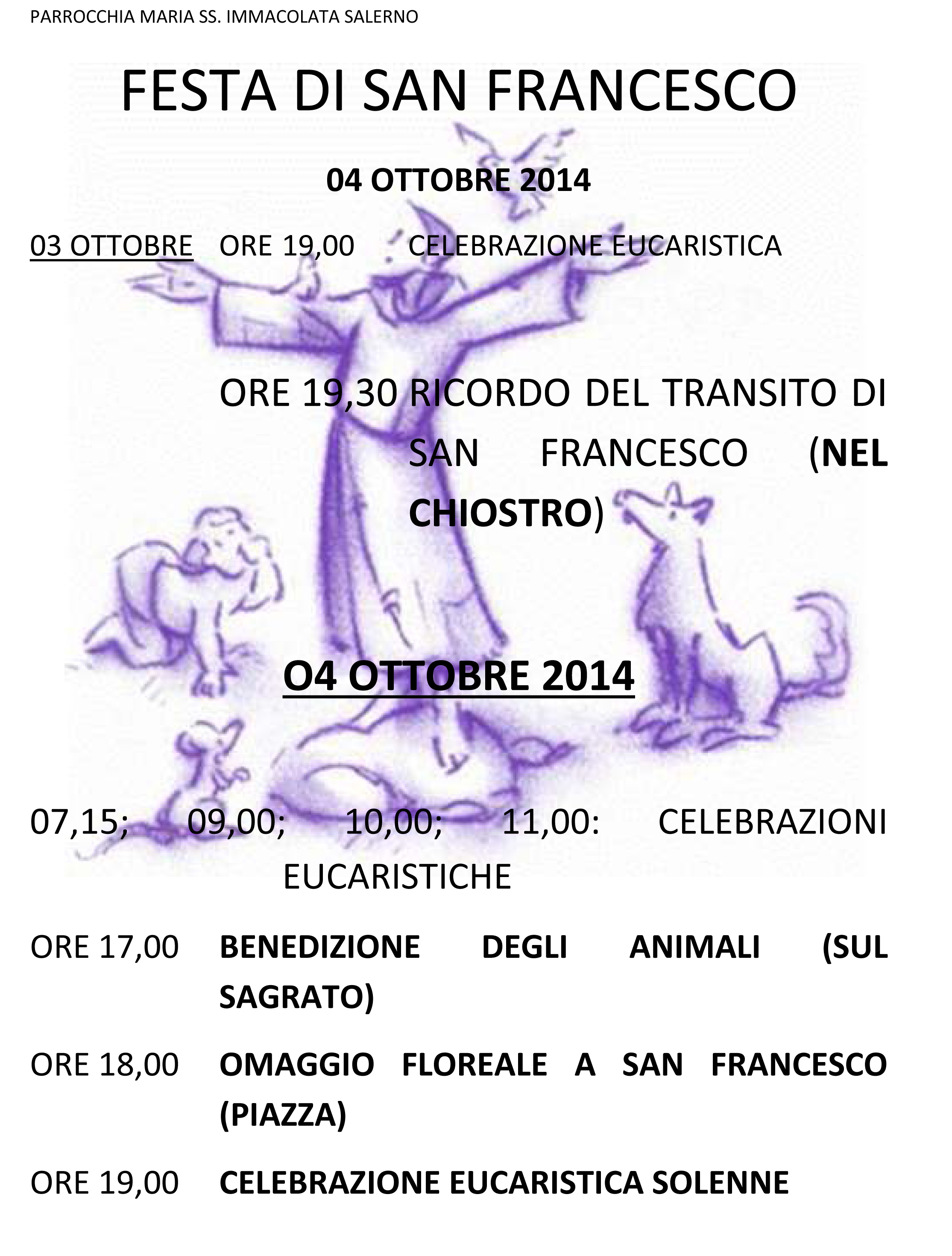 Festa di San Francesco 2014